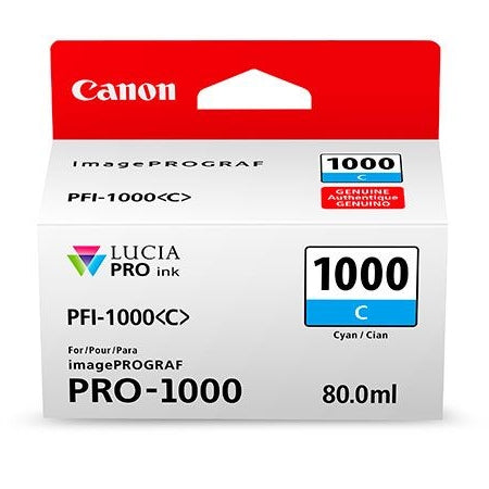 Canon PFI-1000C Cyan Printer Ink Cartridge Canon