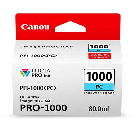 Canon PFI-1000PC Photo Cyan Printer Ink Cartridge