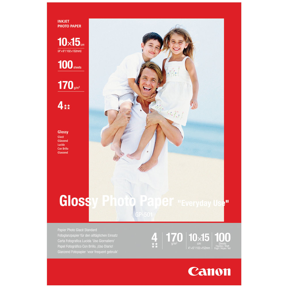 Canon GP-501 Glossy Photo Paper 4x6 - 100 Sheets Canon