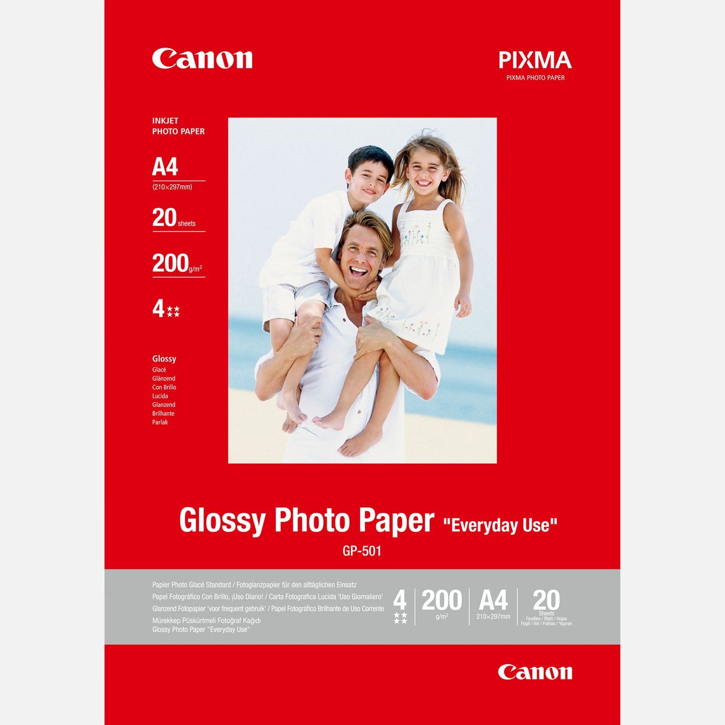 Canon GP-501 Glossy Photo Paper A4 - 20 Sheets Canon