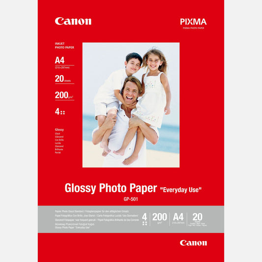 Canon GP-501 Glossy Photo Paper A4 - 20 Sheets Canon