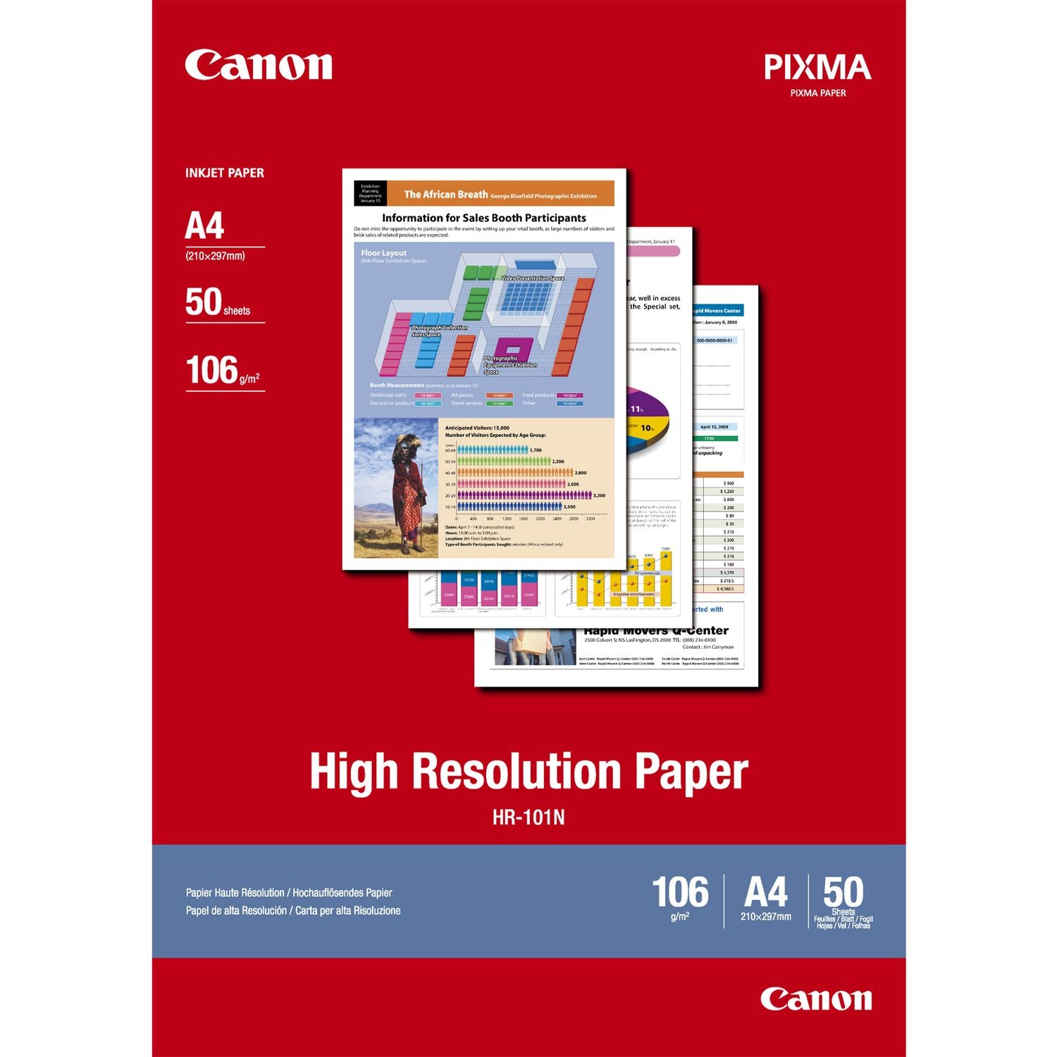 Canon HR-101N High Resolution Paper A4 - 50 Sheets Canon