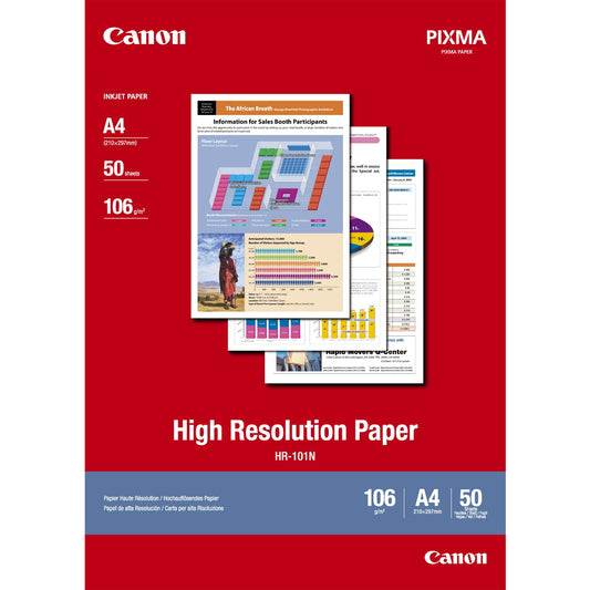 Canon HR-101N High Resolution Paper A4 - 50 Sheets - 1033A002