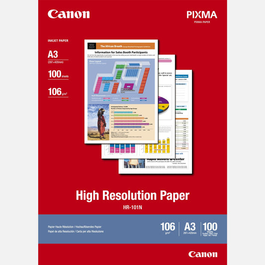 Canon HR-101N High Resolution Paper A3 - 100 Sheets Canon