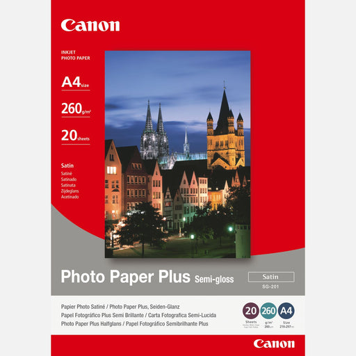 Canon SG-201 Semi-Gloss Photo Paper Plus A4 - 20 Sheets | Cartridge King 
