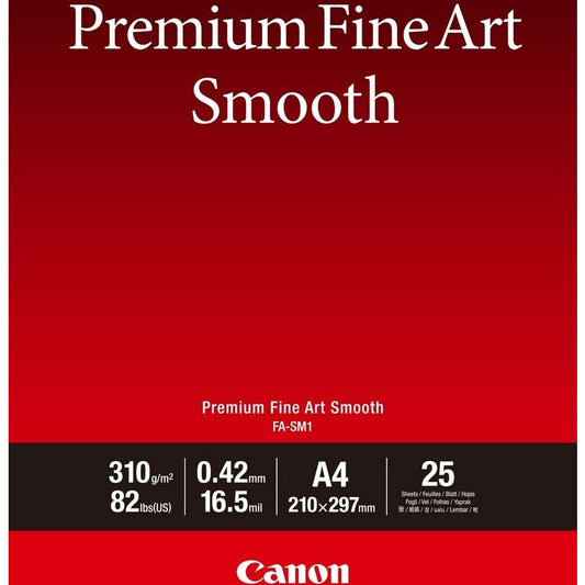 Canon FA-SM1 Premium Fine Art Smooth Paper A4 - 25 Sheets
