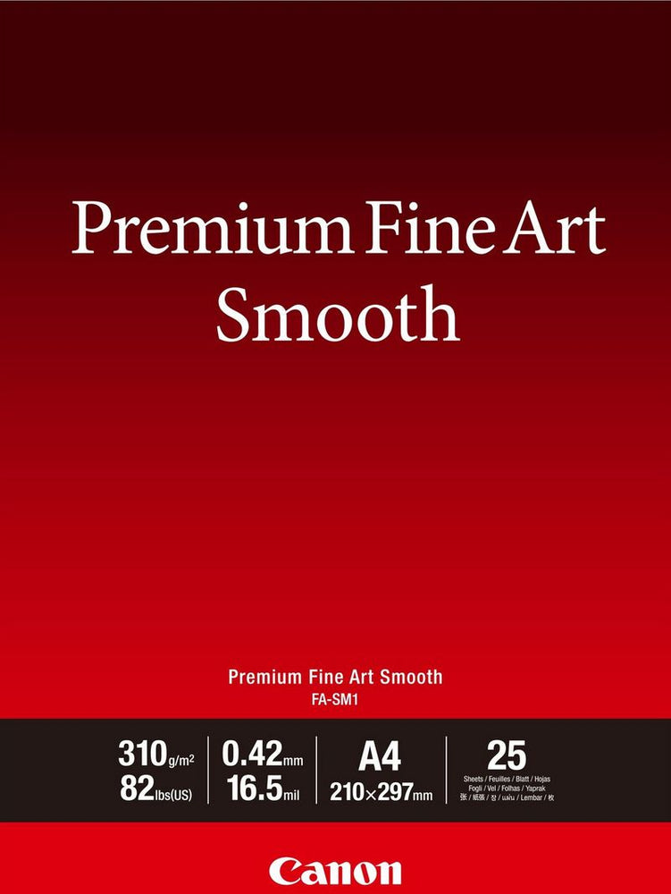Canon FA-SM1 Premium Fine Art Smooth Paper A4 - 25 Sheets | Cartridge King 