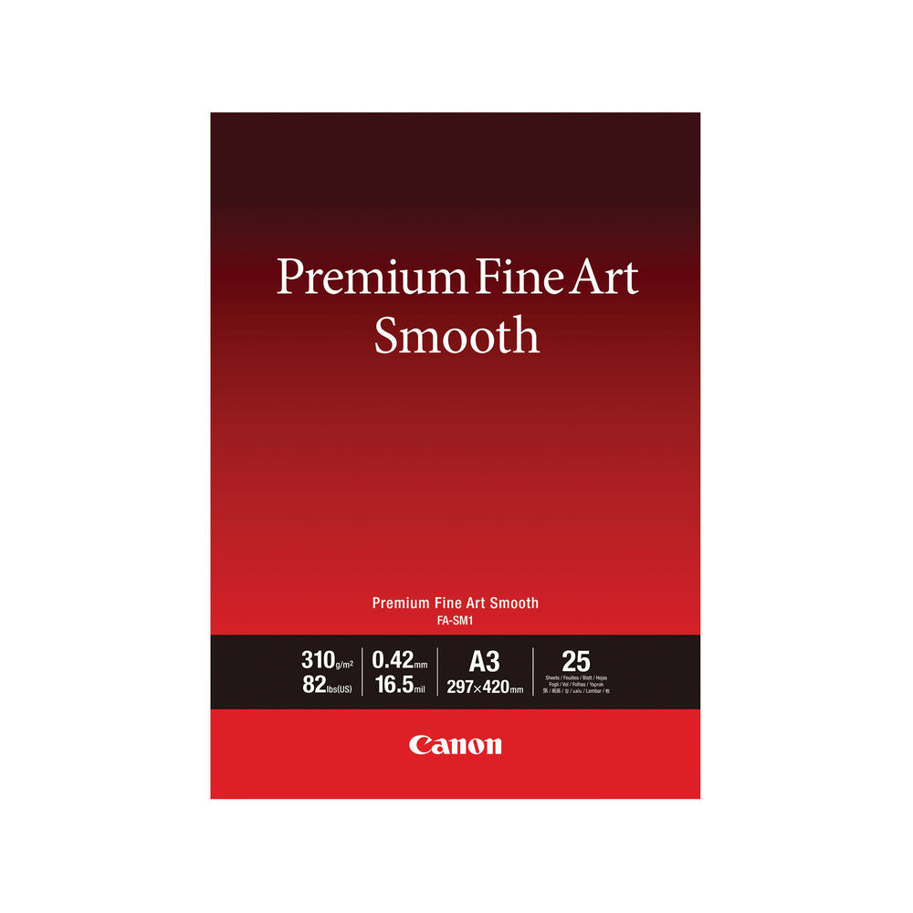 Canon FA-SM1 Premium Fine Art Smooth Paper A3 - 25 Sheets Canon