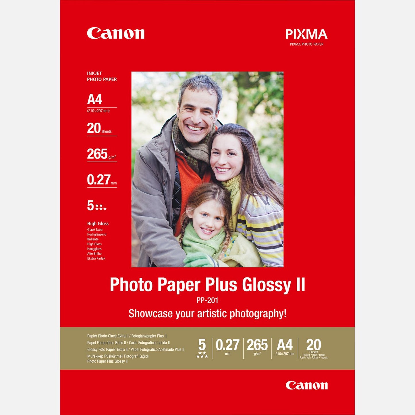 Canon PP-201 Glossy II Photo Paper Plus A4 - 20 Sheets Canon