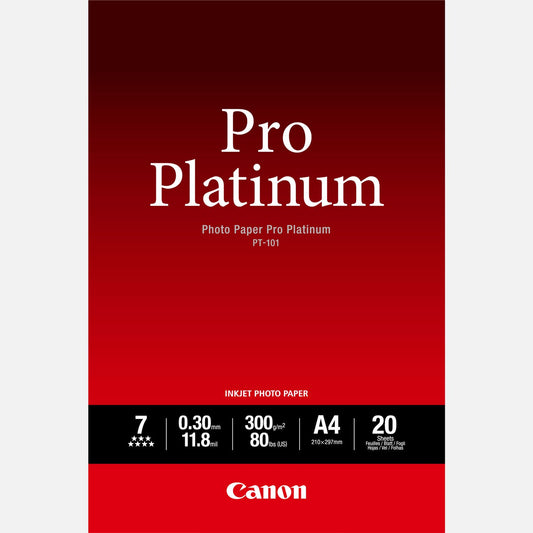 Canon PT-101 Pro Platinum Photo Paper A4 - 20 Sheets