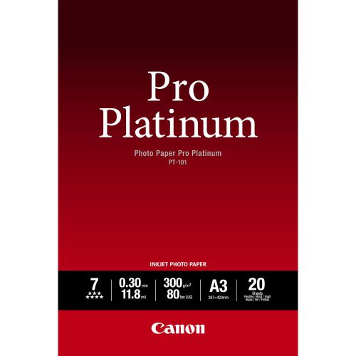 Canon PT-101 Pro Platinum Photo Paper A3 - 20 Sheets | Cartridge King 