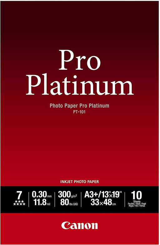 Canon PT-101 Pro Platinum Photo Paper A3 Plus - 10 Sheets | Cartridge King 