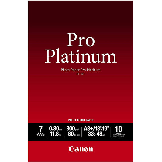 Canon PT-101 Pro Platinum Photo Paper A3 Plus - 10 Sheets