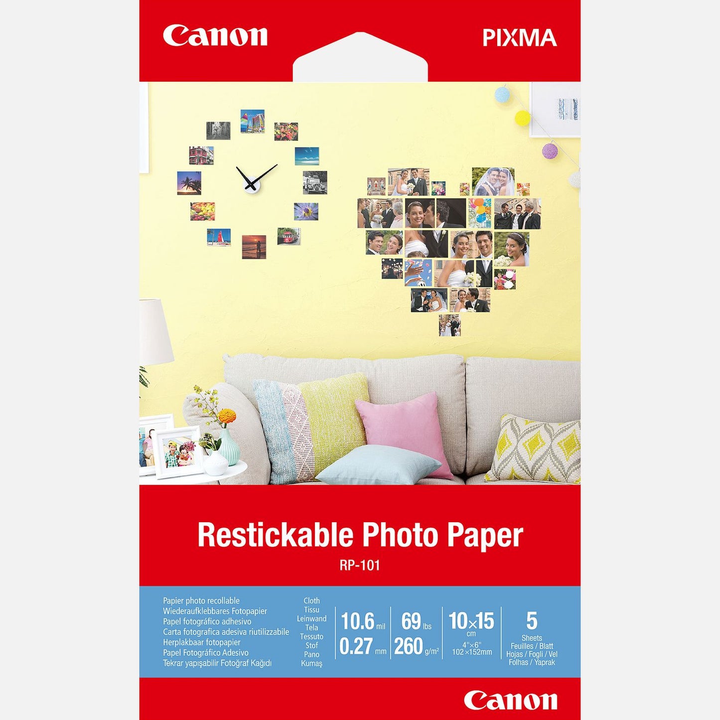 Canon RP-101 Removable Photo Stickers, 4x6 Canon