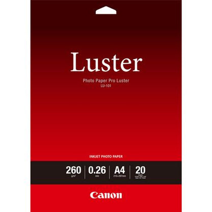 Canon LU-101 Luster Photo Paper Pro A4 - 20 Sheets - 6211B006
