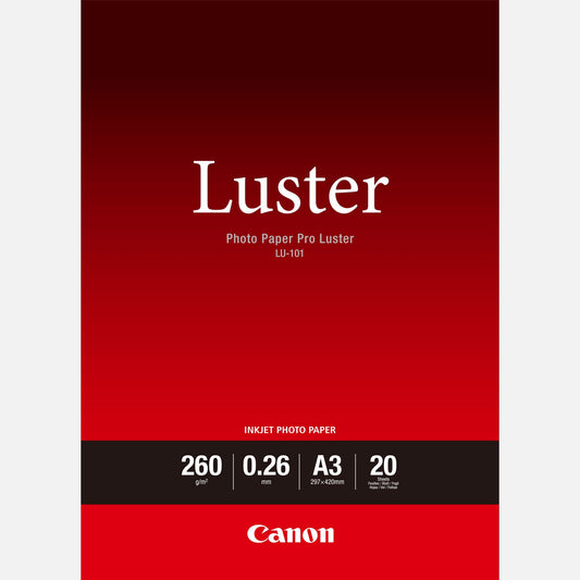 Canon LU-101 Luster Photo Paper Pro A3 - 20 Sheets Canon