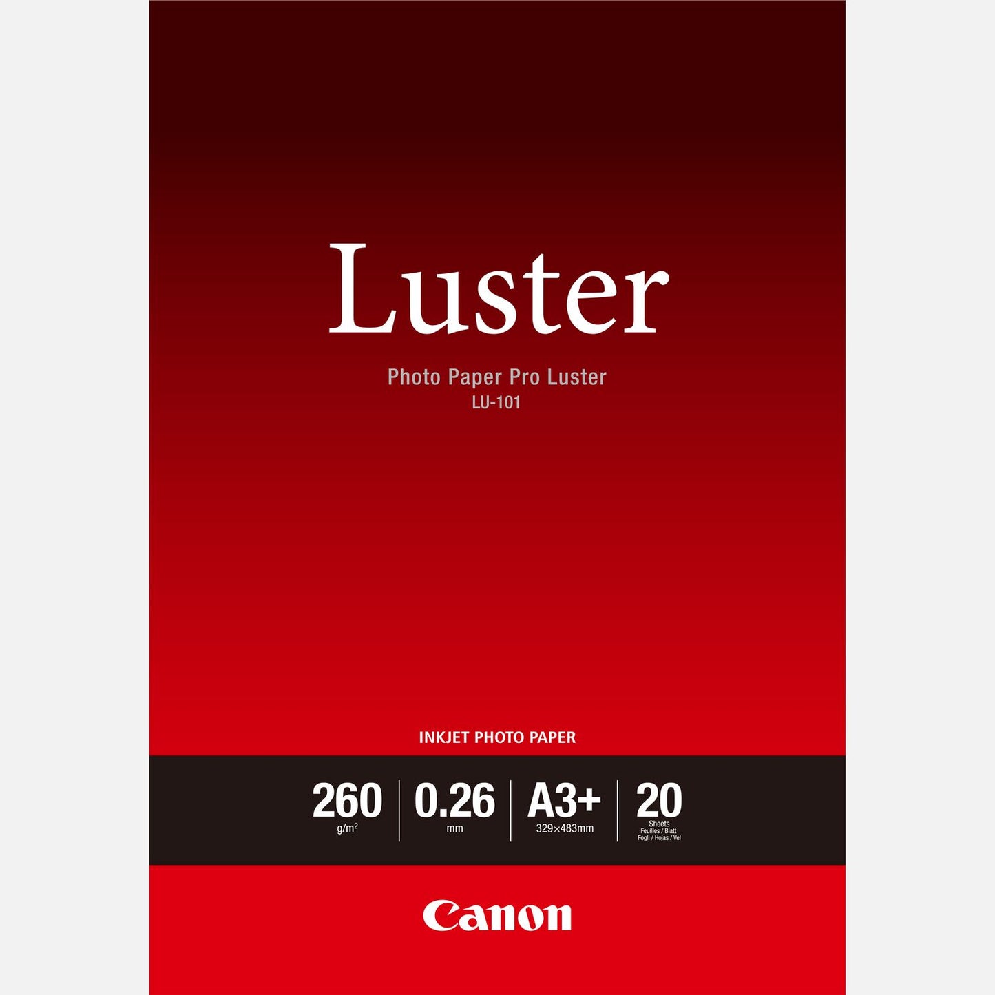 Canon LU-101 Luster Photo Paper Pro A3 Plus - 20 Sheets Canon