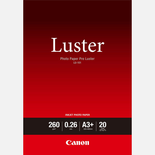 Canon LU-101 Luster Photo Paper Pro A3 Plus - 20 Sheets Canon