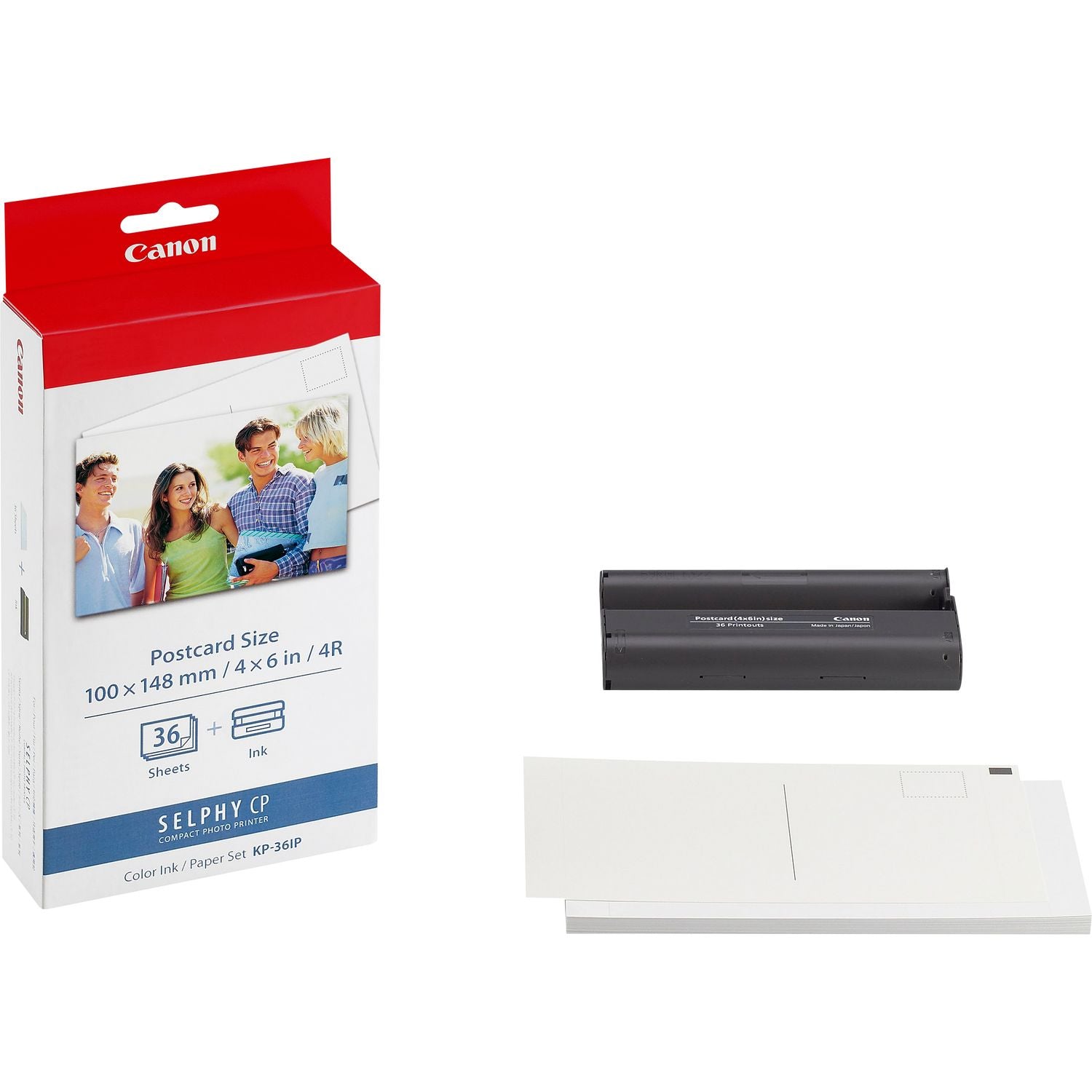 Canon KP-36IP Colour Ink + Paper Set Postcard Size - 36 Prints - 7737A001