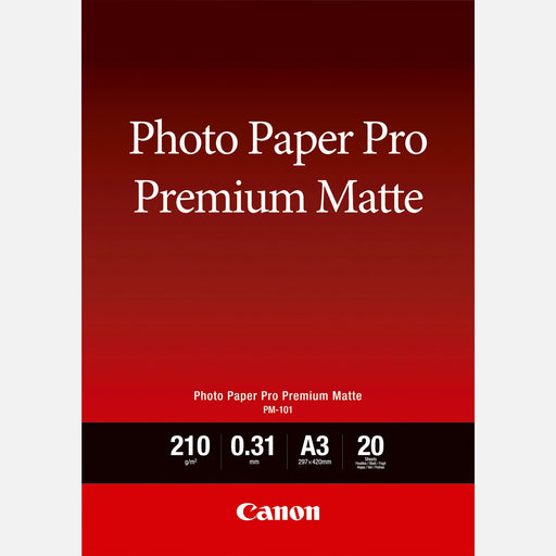 Canon PM-101 Premium Matte Photo Paper A3 - 20 Sheets | Cartridge King 
