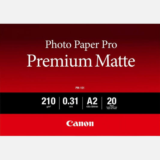 Canon PM-101 Premium Matte Photo Paper A2 - 20 Sheets Canon