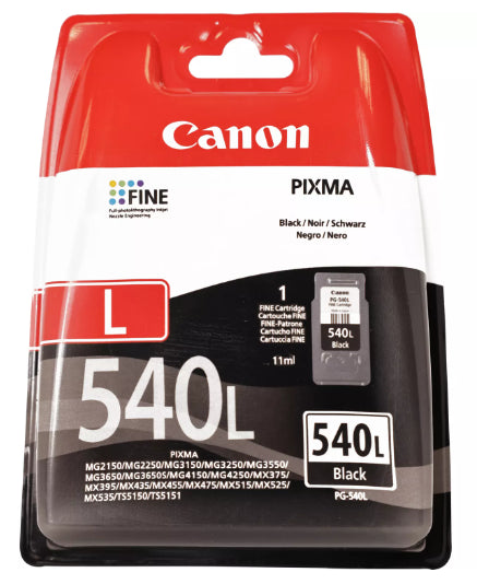 Canon PG-540L (LARGE) Black Printer Ink Cartridge | Cartridge King 