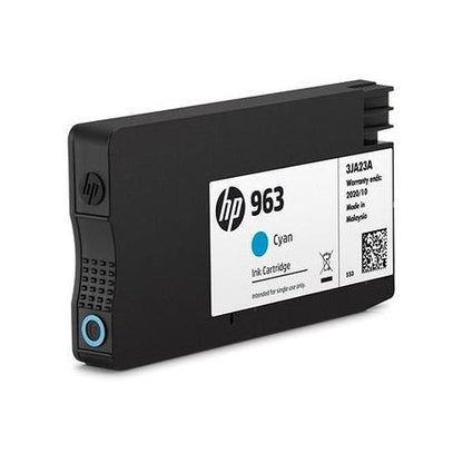 HP 963 Cyan Original Ink Cartridge Page Yield 700 P/N 3JA23AE - No external packaging HP