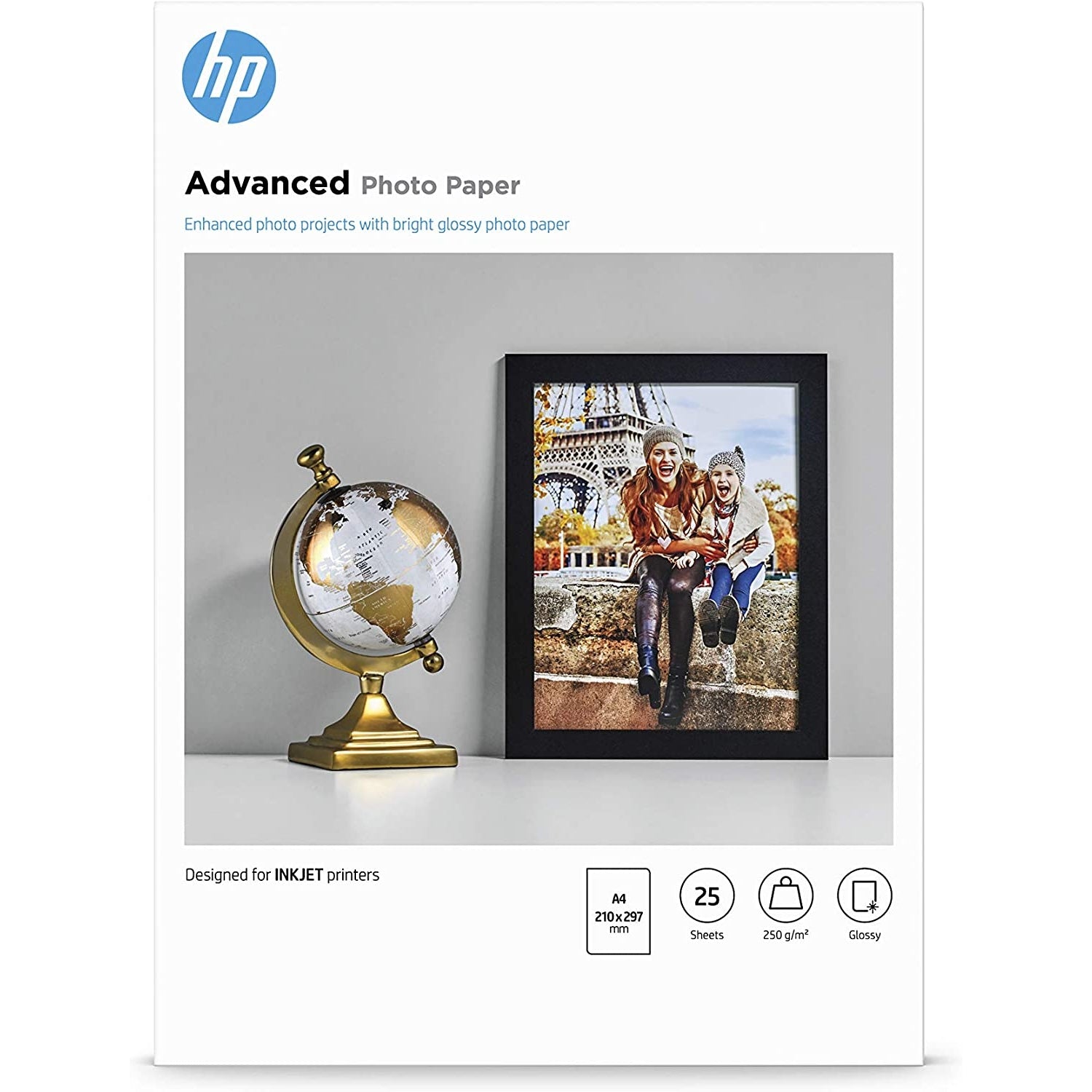 HP A4 Advanced Glossy Photo Paper - 25 Sheets Q5456A HP