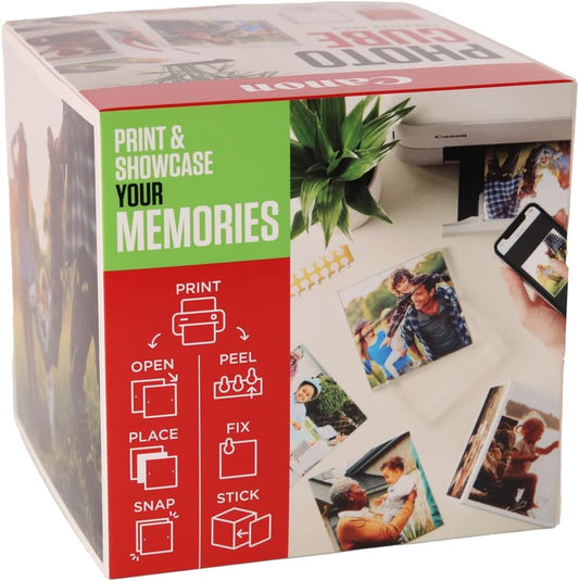 Canon Photo Cube and Frame + PP-201 5x5” Photo Paper Plus Glossy II (40 sheets) - Green