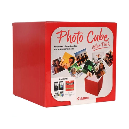 Canon Photo Cube PG-560/CL-561 Ink inc PP-201 5x5 Inch Glossy II Photo Paper