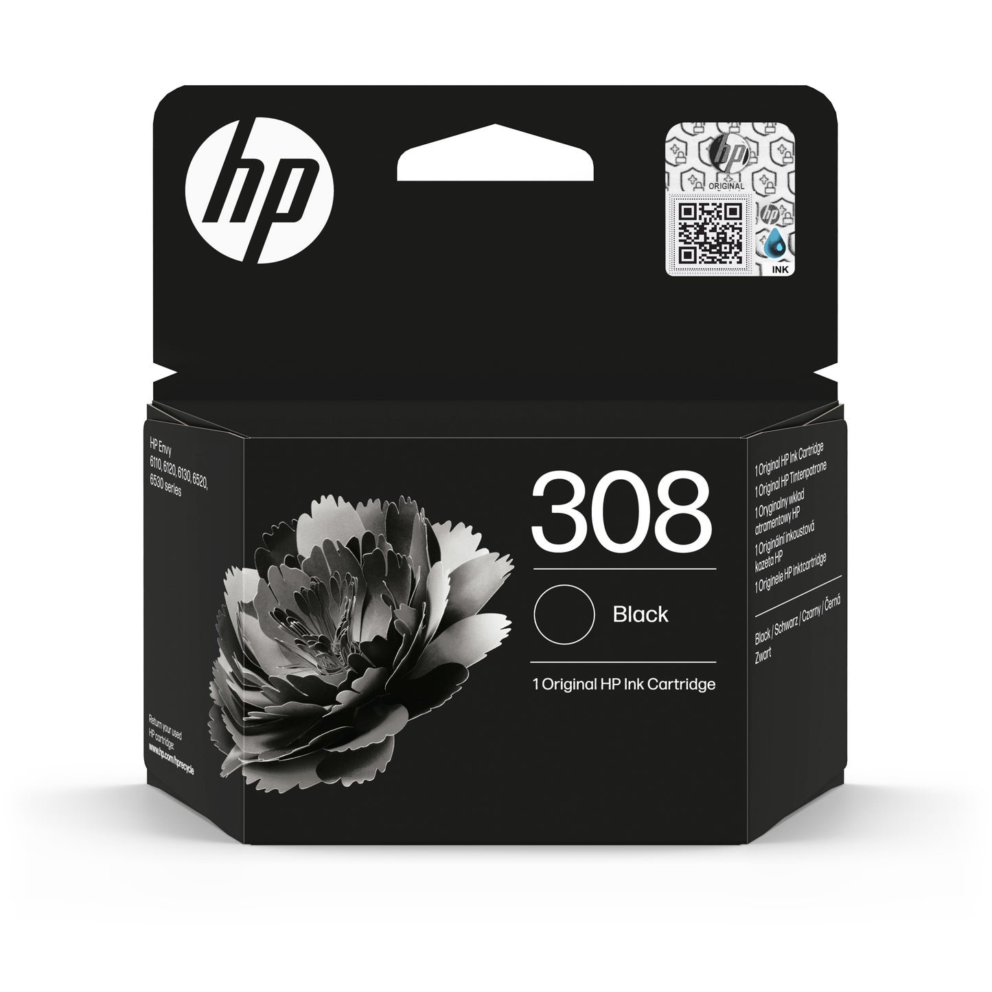 HP 308 Black Original Ink Cartridge - 7FP21UE