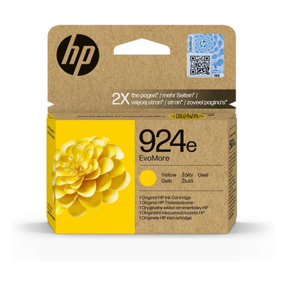 HP 924E EvoMore Yellow Original Ink Cartridge - 4K0U9NE
