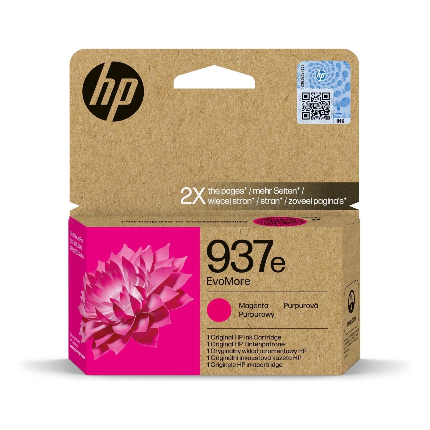 HP 937E Evomore Magenta Original Ink (P/N 4S6W7NE)