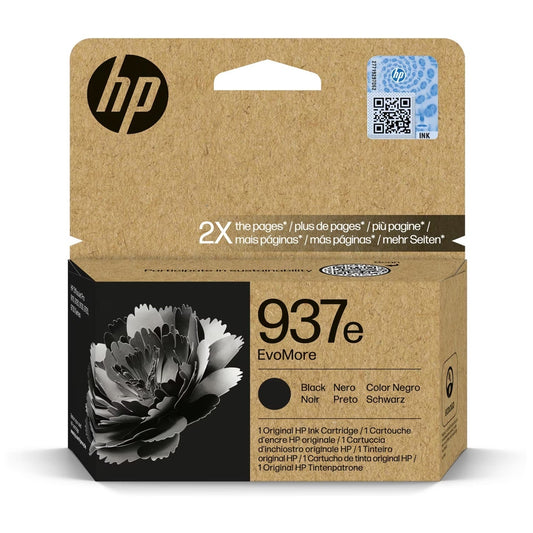 HP 937E Evomore Black Original Ink Cartridge P/N 4S6W9NE HP