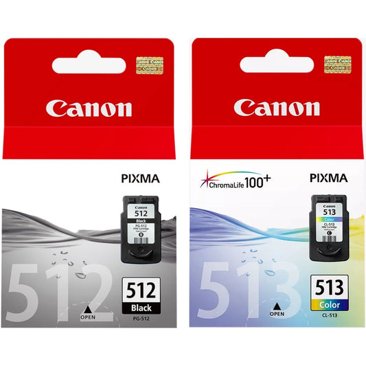 Canon Original PG-512 Black CL-513 Colour Bundle