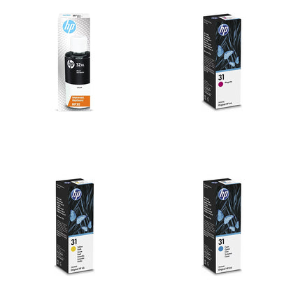 HP 31 / 32XL Smart Tank Bundle - Black, Cyan, Magenta, Yellow