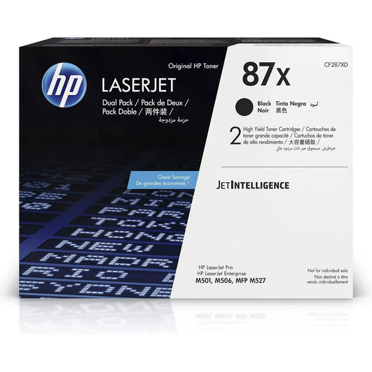 HP 87X High Yield Black Original LaserJet Toner Cartridge 2 Pack