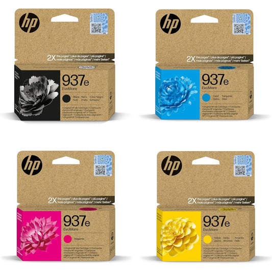 HP 937e 4-pack Original printer inks - Cyan, Magenta, Yellow, Black