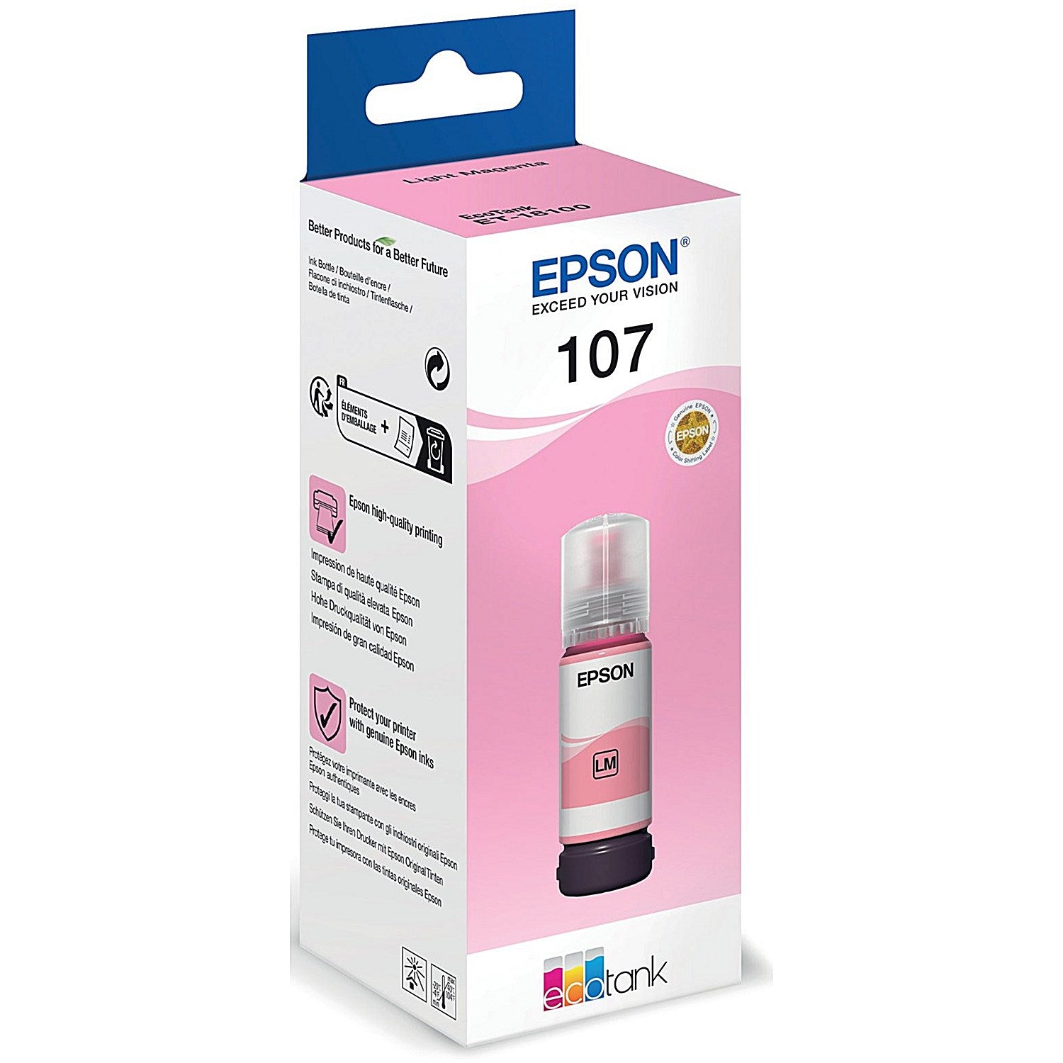 Epson 107 Magenta Light Ink Bottle - C13T09B640