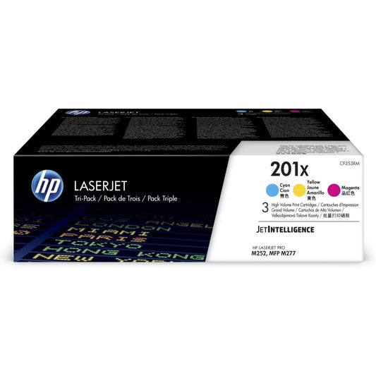 HP 201X 3-Pack Toner Cartirdges - Cyan, Magenta, Yellow