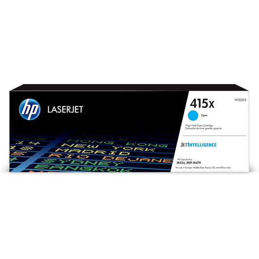 HP 415X High Yield Original Cyan Laserjet Cartridge