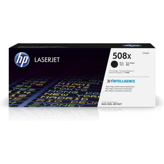HP 508X High Yield Original LaserJet Toner Cartridge, Black, Single Pack