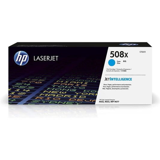 HP 508X High Yield Original LaserJet Toner Cartridge, Cyan, Single Pack