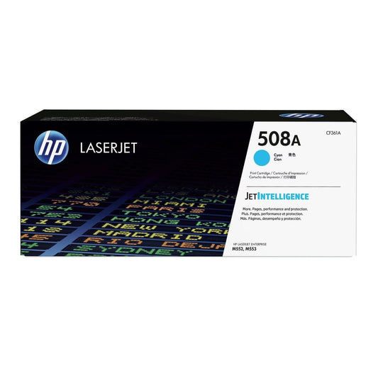 HP 508A Original LaserJet Toner Cartridge, Cyan, Single Pack