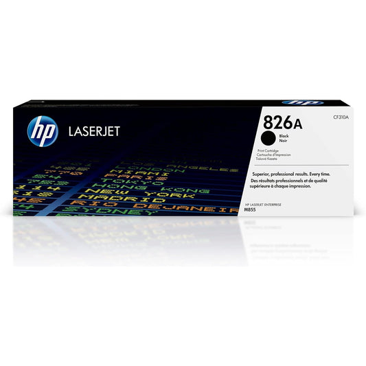 HP 826A Original LaserJet Toner Cartridge, Black, Single Pack