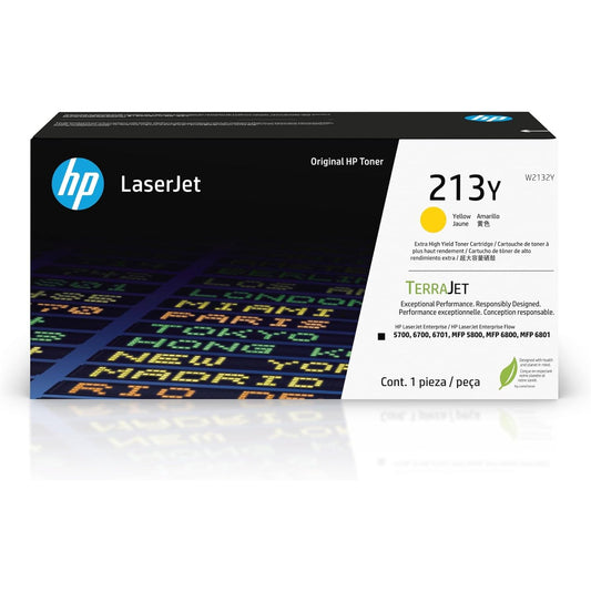 HP 213Y Extra High Yield Yellow Original LaserJet Toner Cartridge - W2132Y