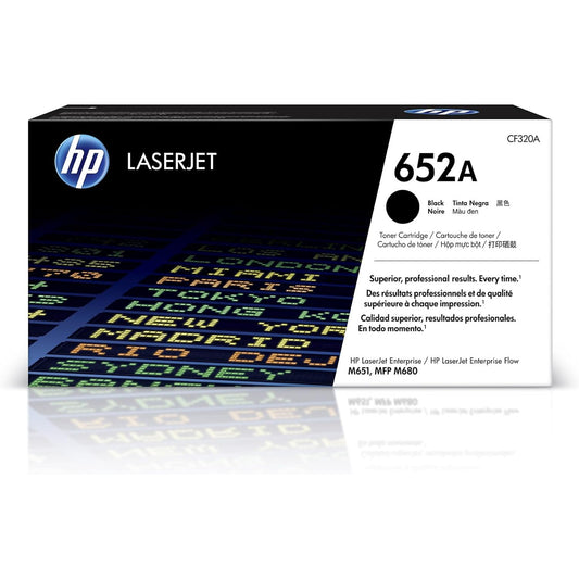 HP 652A Original LaserJet Toner Cartridge, Black, Single Pack