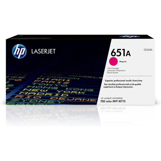 HP 651A Original LaserJet Toner Cartridge, Magenta, Single Pack