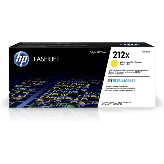 HP 212X High Yield Original LaserJet Toner Cartridge, Yellow, Single Pack - W2122X
