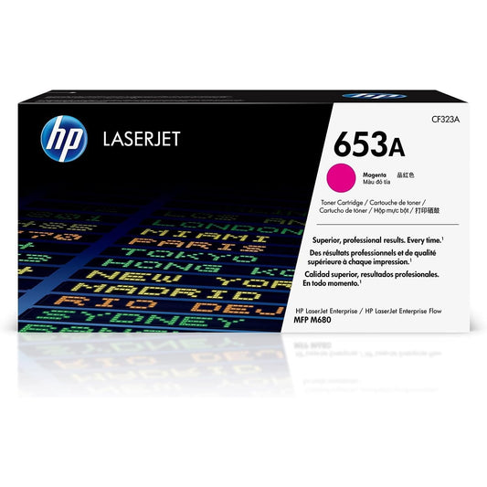 HP 653A Original LaserJet Toner Cartridge, Magenta, Single Pack